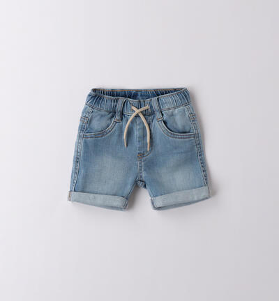 Jeans corti neonato BLU