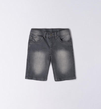 Boys' denim shorts GREY