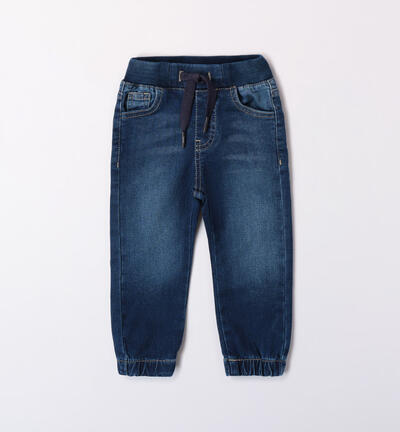 Jeans per bambino con elastico BLU