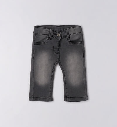 Jeans per neonata GRIGIO