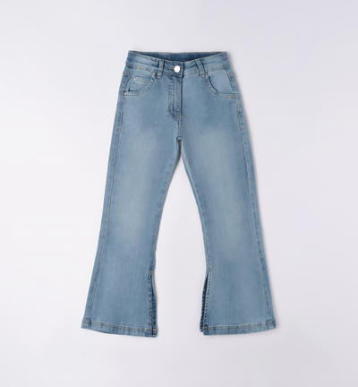 Jeans ragazza ampio AZZURRO