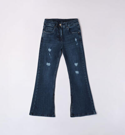 Jeans ragazza strappati BLU