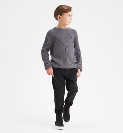 Boy's organic cotton jeans BLACK