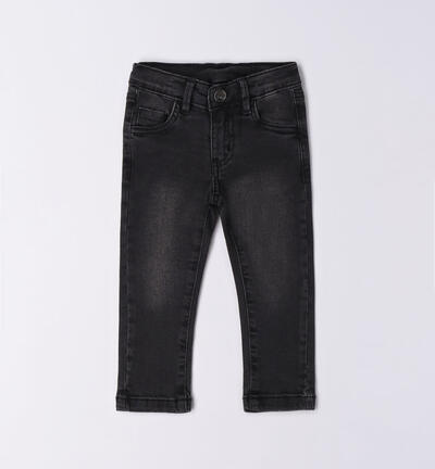 Boys' slim fit jeans BLACK