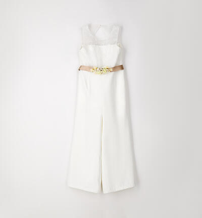 Elegant jumpsuit for girls CREAM
