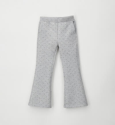 Leggings a campana per bambina GRIGIO