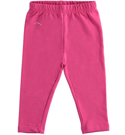 Leggings bambina in felpa FUCSIA