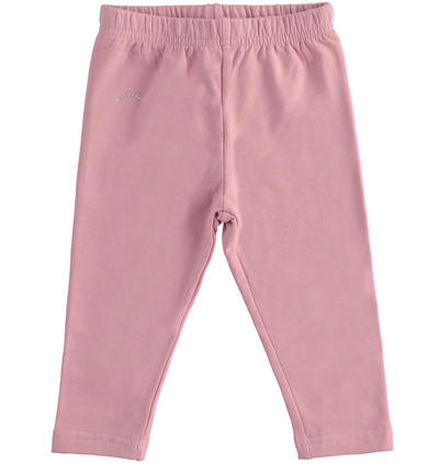Leggings bambina in felpa ROSA