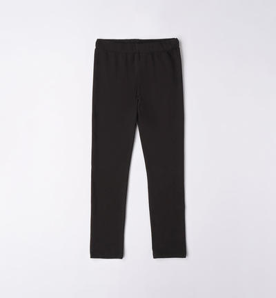 Girl's long leggings BLACK