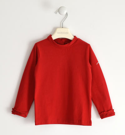 Lupetto bambina in cotone ROSSO