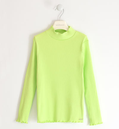 Lupetto stretto ragazza VERDE