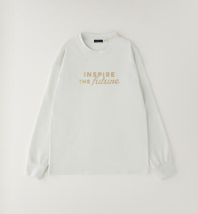 Maglia 100% cotone ragazzo BIANCO