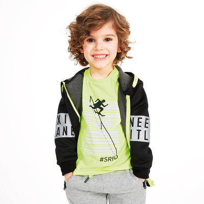 Boy's peach skin t-shirt YELLOW