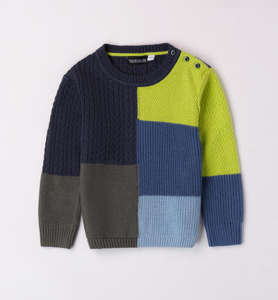 Boys' colourful jumper BLUE