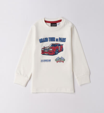 Crew-neck top for boys CREAM