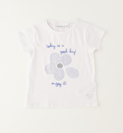 Maglia maniche corte bambina BIANCO
