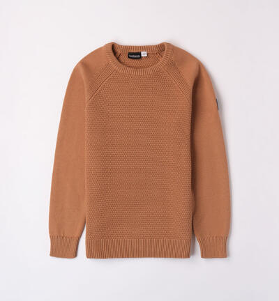 Boys' knitted jumper BEIGE