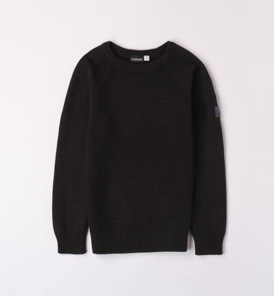 Boys' knitted jumper BLACK