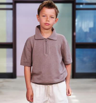 Boys' polo shirt GREY
