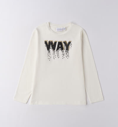 Maglia ragazza con scritta PANNA