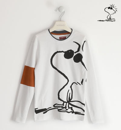 Maglietta 100% cotone Peanuts ragazzo BIANCO