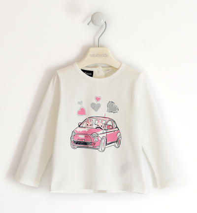 Maglietta bambina capsule Fiat Nuova 500 PANNA