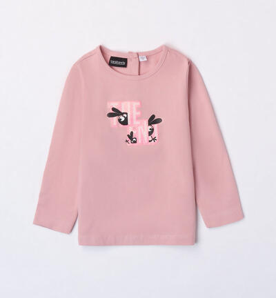 Girls' glitter t-shirt PINK