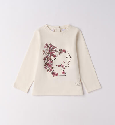 Maglietta bambina con stampa PANNA