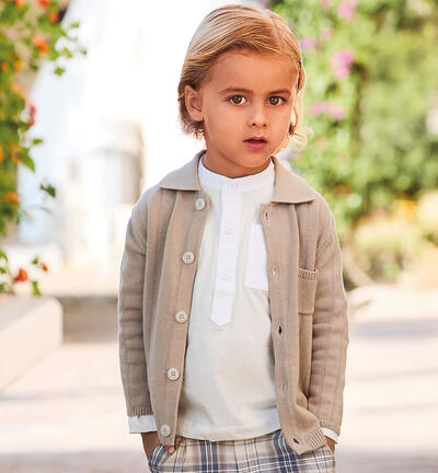 Korean-style children's T-shirt CREAM