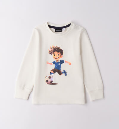 Maglietta bambino girocollo PANNA