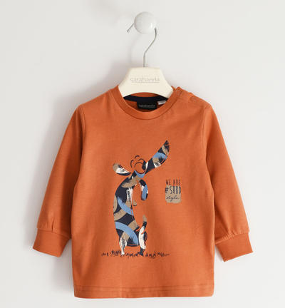 Boy's cotton t-shirt BROWN