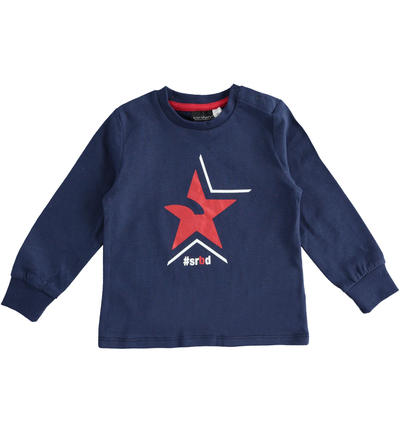 LONG SLEEVE ROUND-NECK BLUE