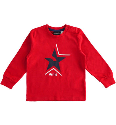 LONG SLEEVE ROUND-NECK RED