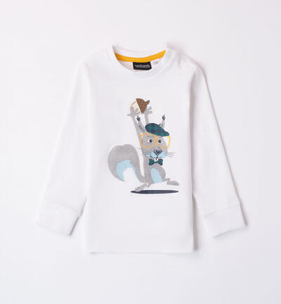 Boys' beaver t-shirt WHITE