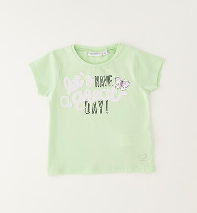 Maglietta crop bambina VERDE