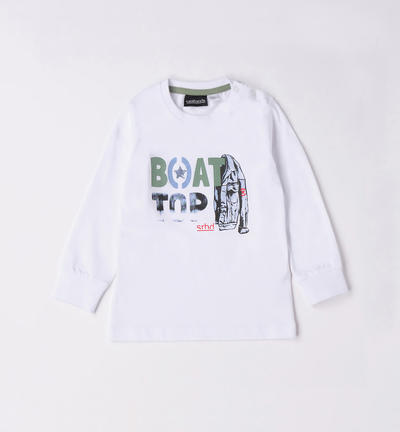 Maglietta girocollo bambino 100% cotone BIANCO