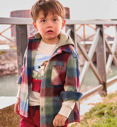 Boy's crew-neck t-shirt BEIGE