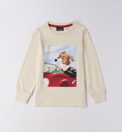 Maglietta girocollo bambino BEIGE