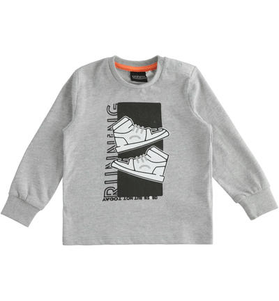 LONG SLEEVE ROUND-NECK GREY