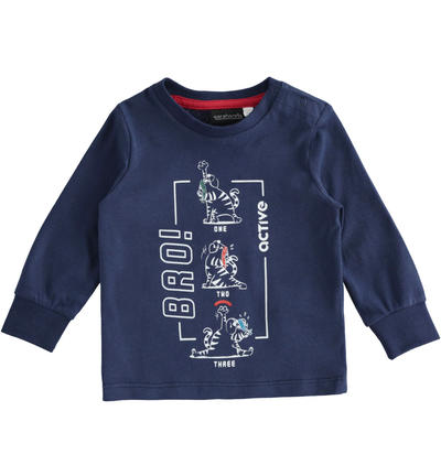 LONG SLEEVE ROUND-NECK BLUE