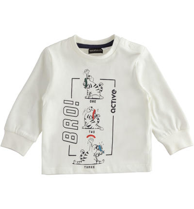 LONG SLEEVE ROUND-NECK CREAM