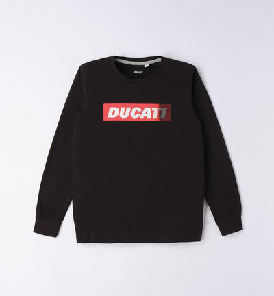 Ducati boys' 100% cotton crew neck t-shirt BLACK