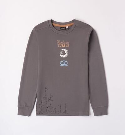 Boys' grey 100% cotton top GREY