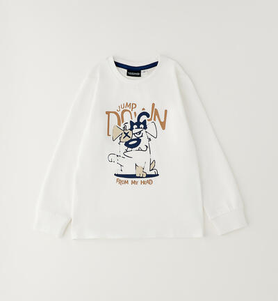 Kids' cotton T-shirt CREAM