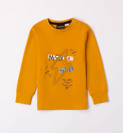 Boys' lightning t-shirt YELLOW