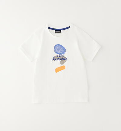 Maglietta manica corta bambino PANNA