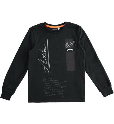 LONG SLEEVE ROUND-NECK BLACK
