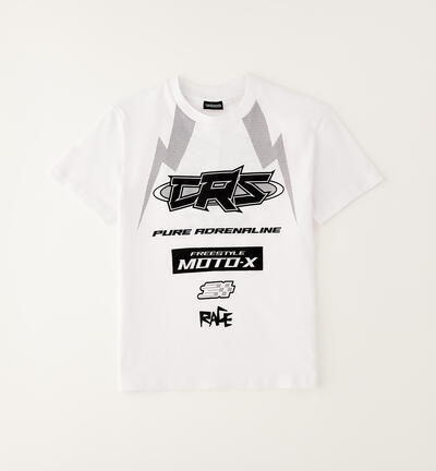 Boy's short-sleeved T-shirt WHITE