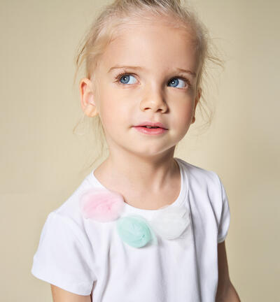 Maglietta per bambina Sarabanda BIANCO