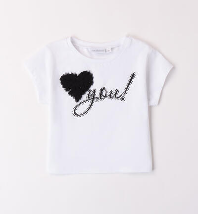 Girls' heart T-shirt 